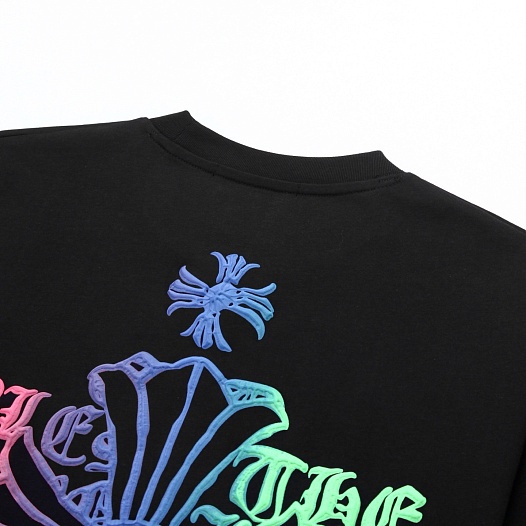 Чёрная оверсайз футболка Chrome Hearts Premium   