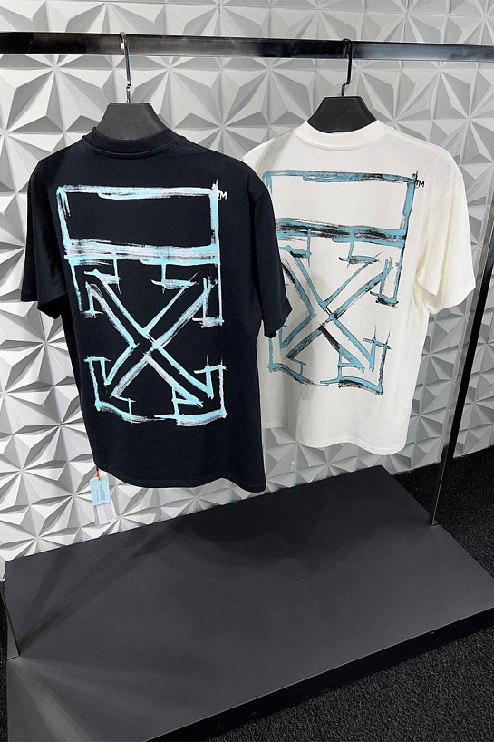 Белая оверсайз футболка Off-White Marker Skate Arrows