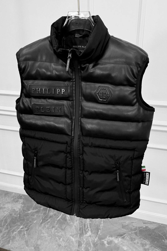 Мужской чёрный жилет Philipp Plein