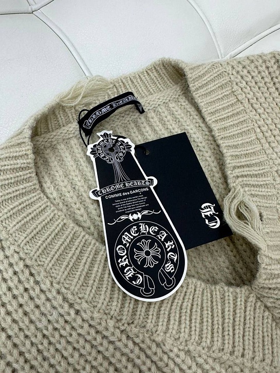 Женское бежевое платье Chrome Hearts