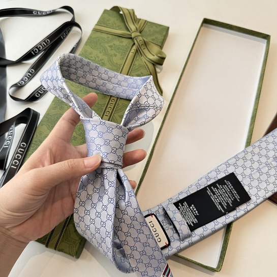 Галстук Gucci GG Monogram premium 146x7 см - Blue