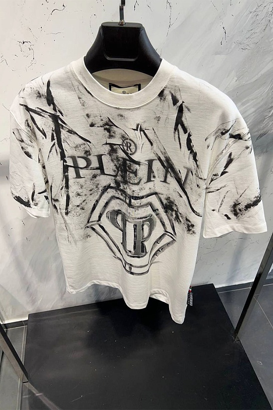 Футболка белого цвета Philipp Plein Hexagon