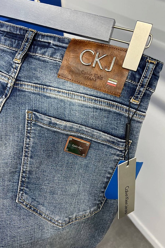 Мужские синие джинсы Calvin Klein logo-plaque