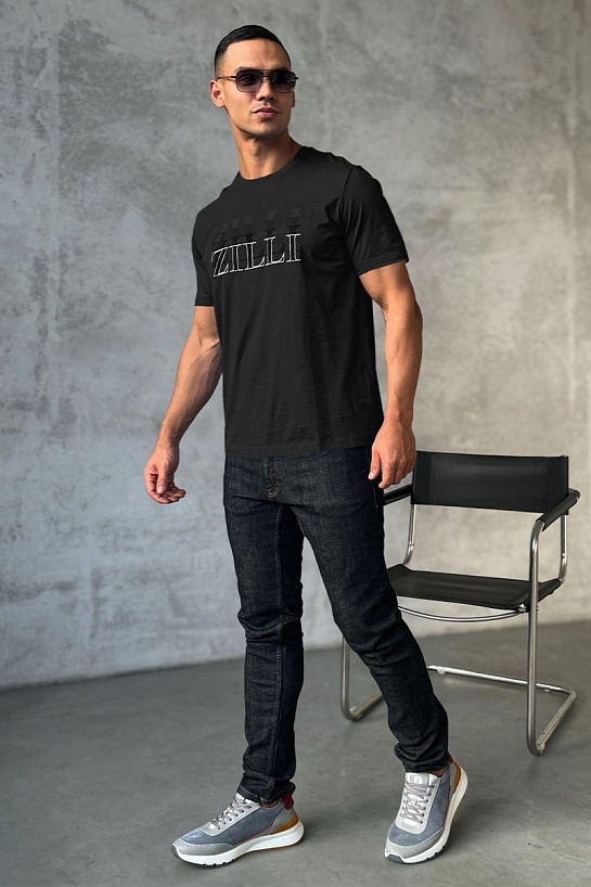 Мужская футболка Zilli чёрного цвета
