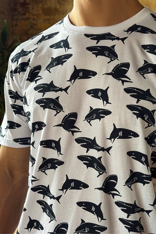 Белая мужская футболка Paul&Shark
