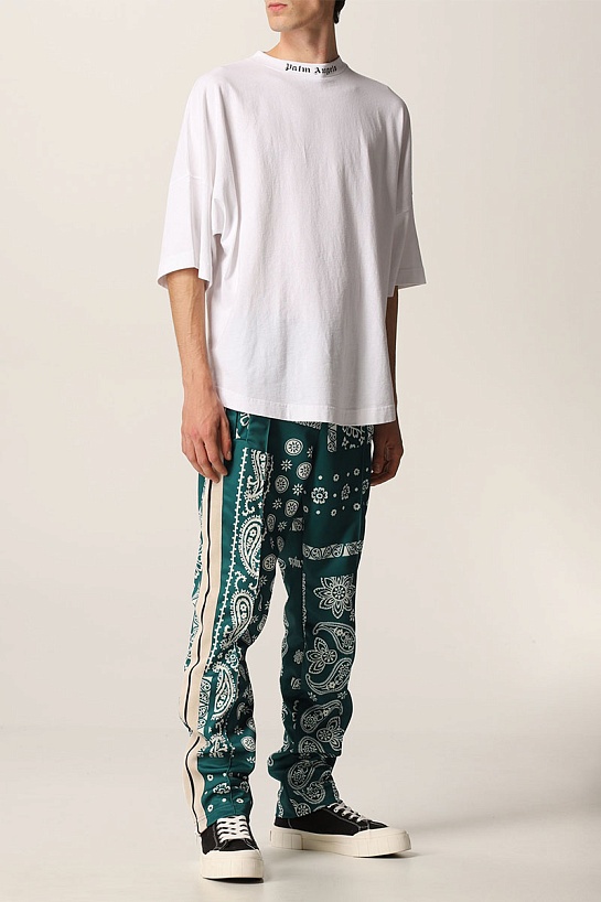 Белая оверсайз футболка Palm Angels