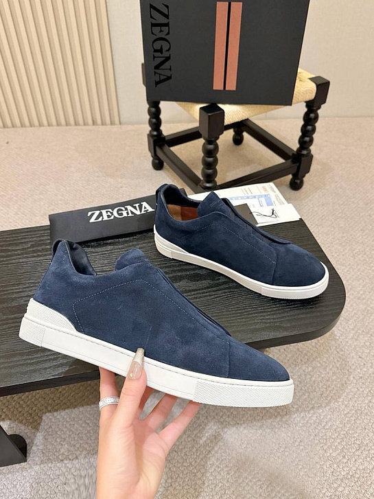 Мужские кроссовки Ermenegildo Zegna Triple Stitch - Navy