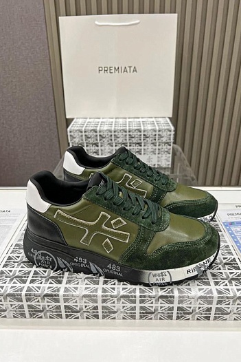 Кожаные кроссовки Premiata Mick - Green   