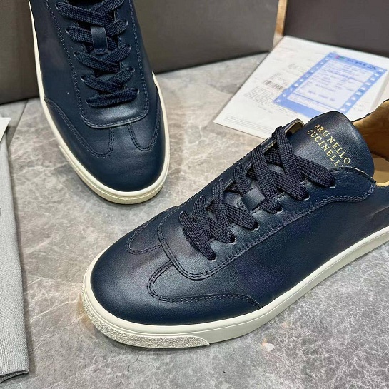 Мужские кожаные кроссовки Brunello Cucinelli