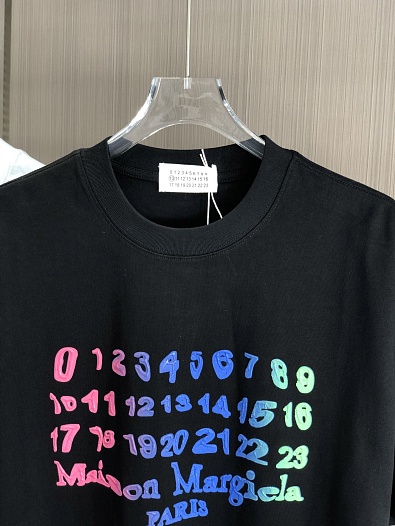 Чёрная оверсайз футболка Maison Margiela Premium   