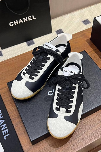 Женские кожаные кроссовки Chanel premium   