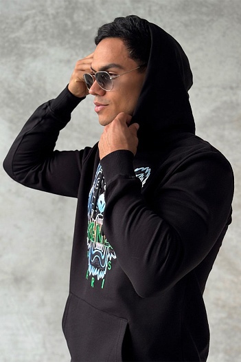 Мужское худи Kenzo Gradient Tiger logo-embroidered   