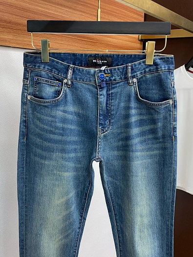 Мужские синие джинсы Kiton Premium   
