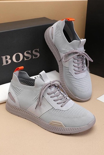Текстильные кроссовки Hugo Boss Titanium - Grey   
