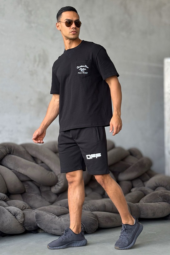 Мужские чёрные шорты Off-White "Cabin Baggage"
