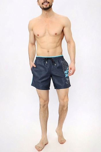 Мужские синие шорты Paul & Shark logo-patch   