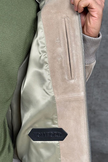 Мужская кожаная куртка Tom Ford premium   