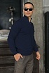 Мужской джемпер Hugo Boss quarter zip - Navy