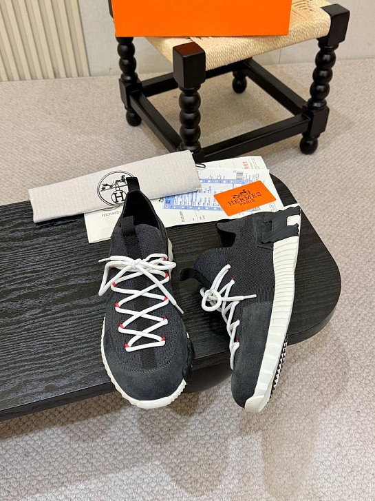 Текстильные кроссовки Hermes lift slip-on