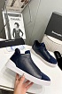 Кроссовки с мехом Ermenegildo Zegna Triple Stitch high-top - Navy