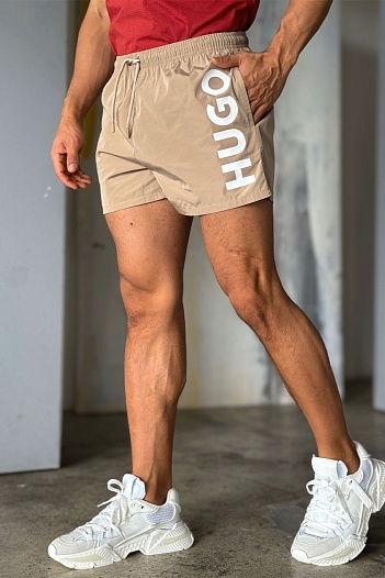 Мужские бежевые шорты Hugo Boss   