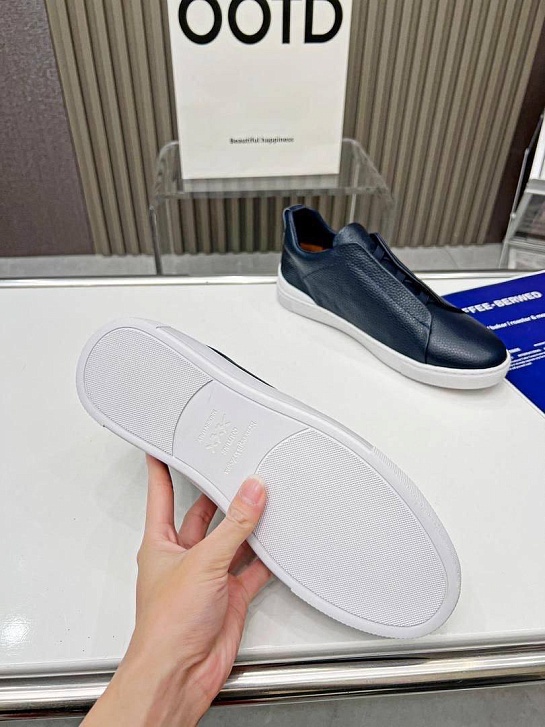 Мужские кроссовки Ermenegildo Zegna Triple Stitch - Navy