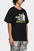 Чёрная оверсайз футболка Gucci x The North Face Collaboration