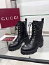 Женские кожаные ботинки Gucci Double G