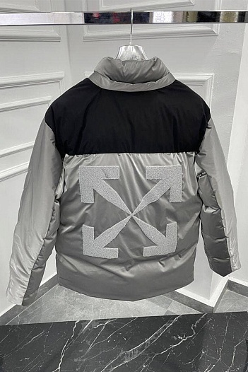 Мужская куртка Off-White "Arrows" - Silver / Black   