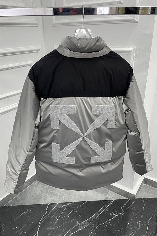 Мужская куртка Off-White "Arrows" - Silver / Black