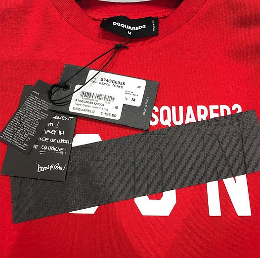 Мужская футболка Dsquared2 Tape Detail - Black   