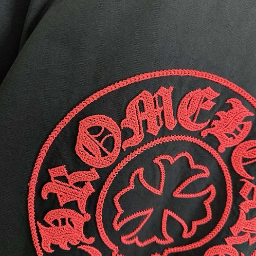 Тёмно-серая оверсайз футболка Chrome Hearts Premium   