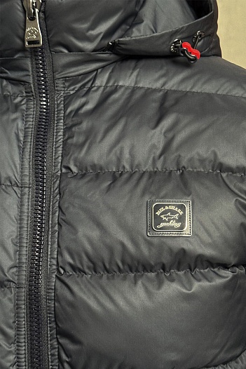 Тёмно-синяя куртка Paul & Shark с вязаными рукавами   