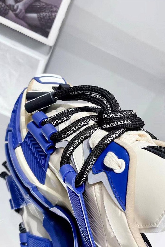 Комбинированные кроссовки Dolce & Gabbana Space - Beige / Blue