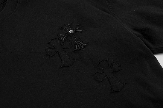 Чёрная оверсайз футболка Gothic logo