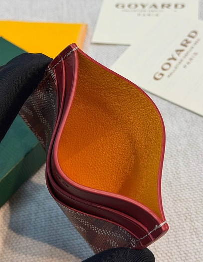 Кожаный кардхолдер Goyard Saint Sulpice premium 10.5x7 см   
