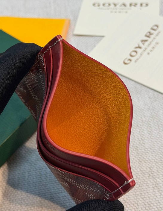 Кожаный кардхолдер Goyard Saint Sulpice premium 10.5x7 см