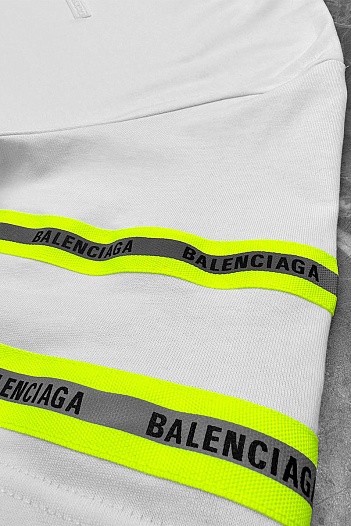 Оверсайз футболка Balenciaga reflective tape - White   