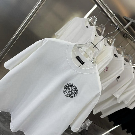 Белая оверсайз футболка Chrome Hearts Premium