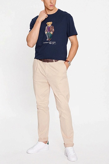 Мужская тёмно-синяя футболка Polo Ralph Lauren "Bear"   