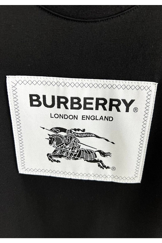 Чёрная футболка Burberry Roundwood Label
