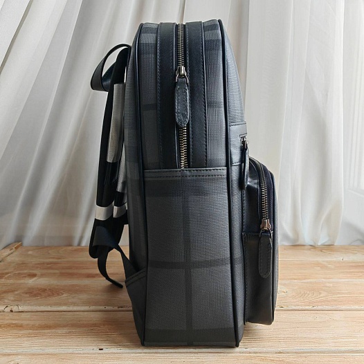 Кожаный рюкзак Burberry London Check 39х28x9 см   