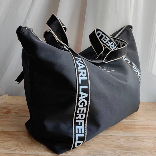 Дорожная сумка Karl Lagerfeld 56x35 см - Black