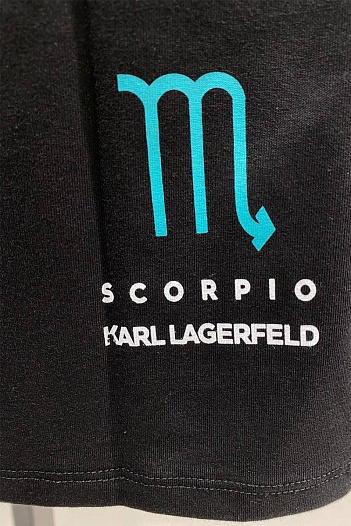 Женская чёрная футболка Karl Lagerfeld "Scorpio"   