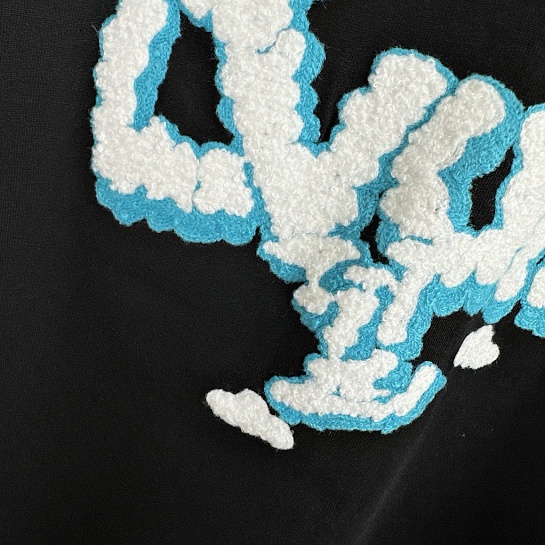 Чёрная оверсайз футболка Louis Vuitton Premium