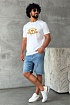 Белая футболка Versace Coupe Blason embroidered