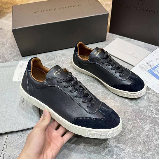 Мужские комбинированные кроссовки Brunello Cucinelli