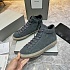 Замшевые кроссовки с мехом Tom Ford high-top - Grey