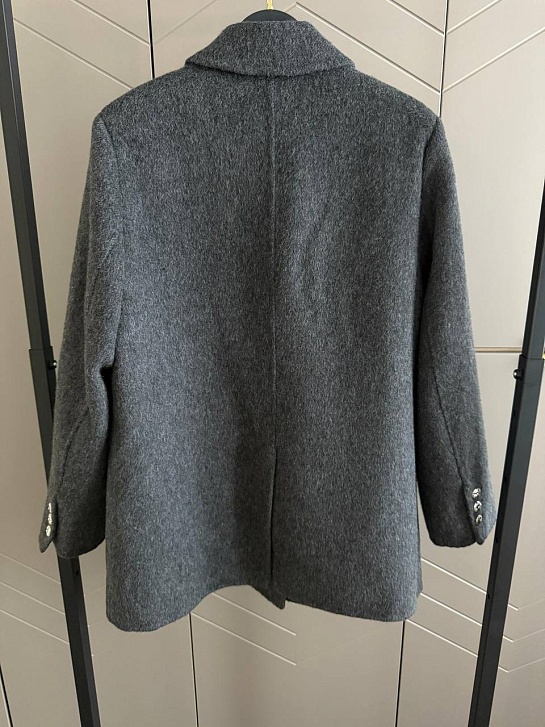 Женское шерстяное пальто пиджак Chrome Hearts Premium - Grey