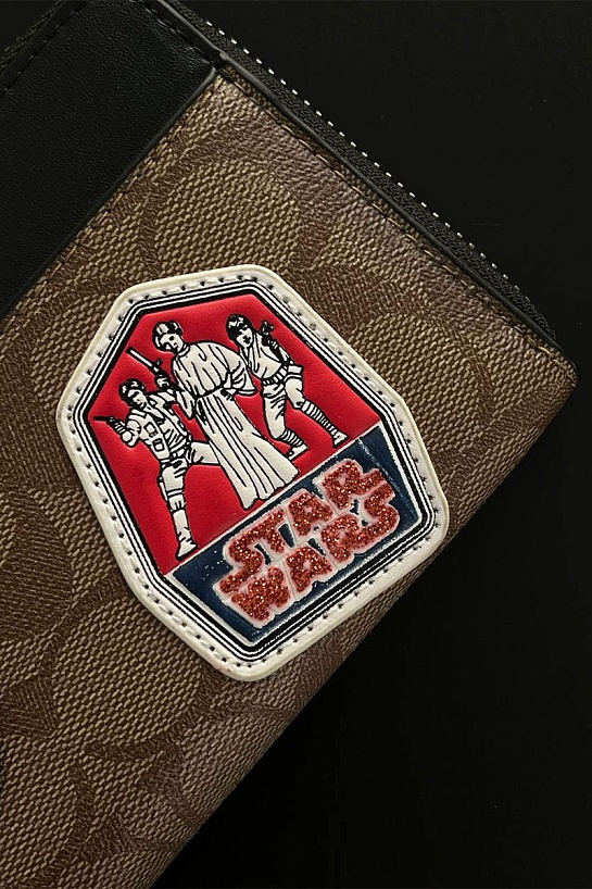 Кожаный кошелёк Coach x Star Wars 19x10 см